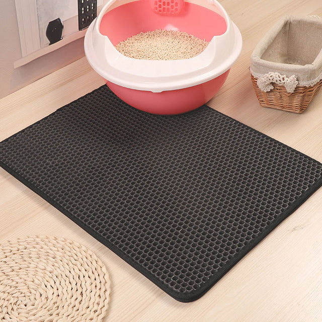 Kattenbak Mat Schoon en Droog Dubbel Laag Opvangmat