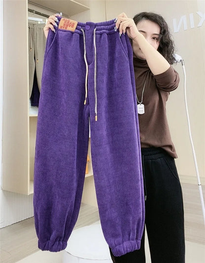 Warme Joggingbroek met Pluche Voering Casual Dames