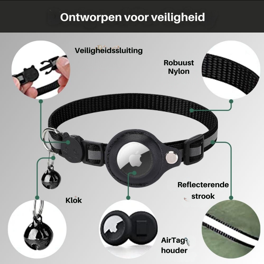 GPS Tracker Halsband voor Katten Reflectief en Waterdicht