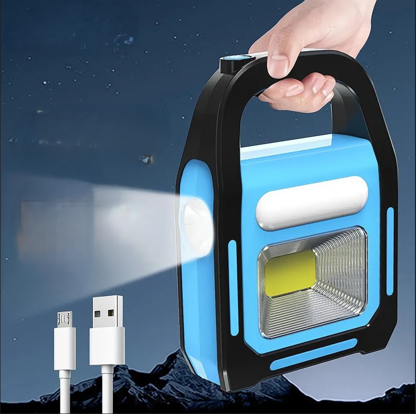 Oplaadbare Kampeerlantaarn met Powerbank en Zonne-Energie