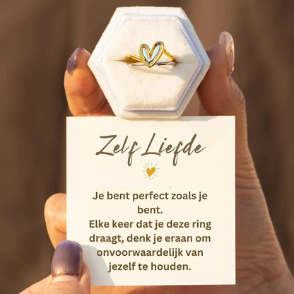 Vrouwelijke Zilveren Selflove Ring met Hart