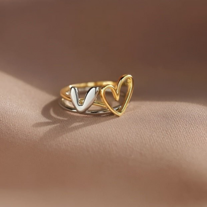 Vrouwelijke Zilveren Selflove Ring met Hart