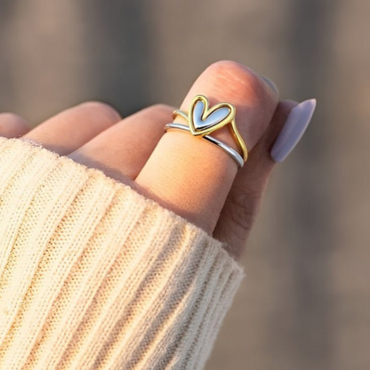 Vrouwelijke Zilveren Selflove Ring met Hart