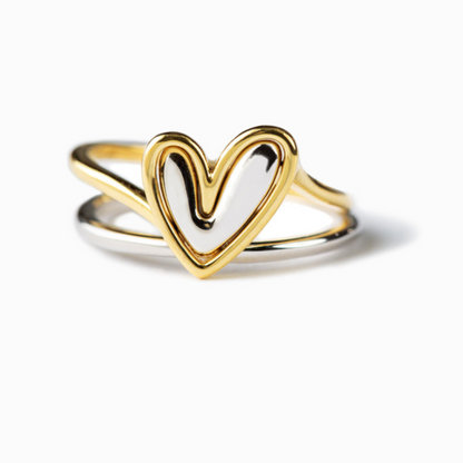 Vrouwelijke Zilveren Selflove Ring met Hart - Velinix