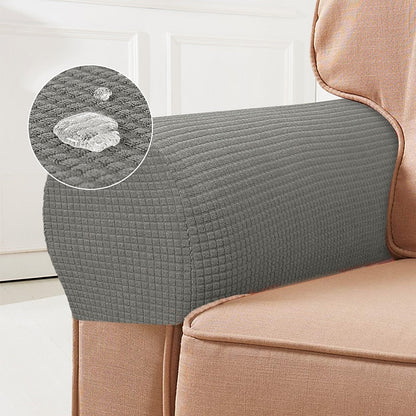 Stoelhoezen Stretch Bordeaux - Spandex Fauteuilhoezen Set van 2