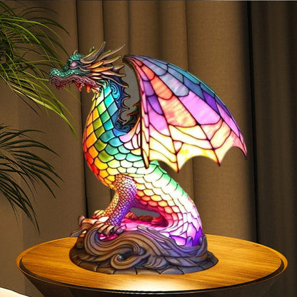 Unieke Handgeschilderde Glazen Tafellamp Fauna Design
