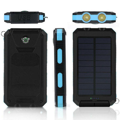 Zonne Power Bank 20000mAh Waterdicht Extern Opladen