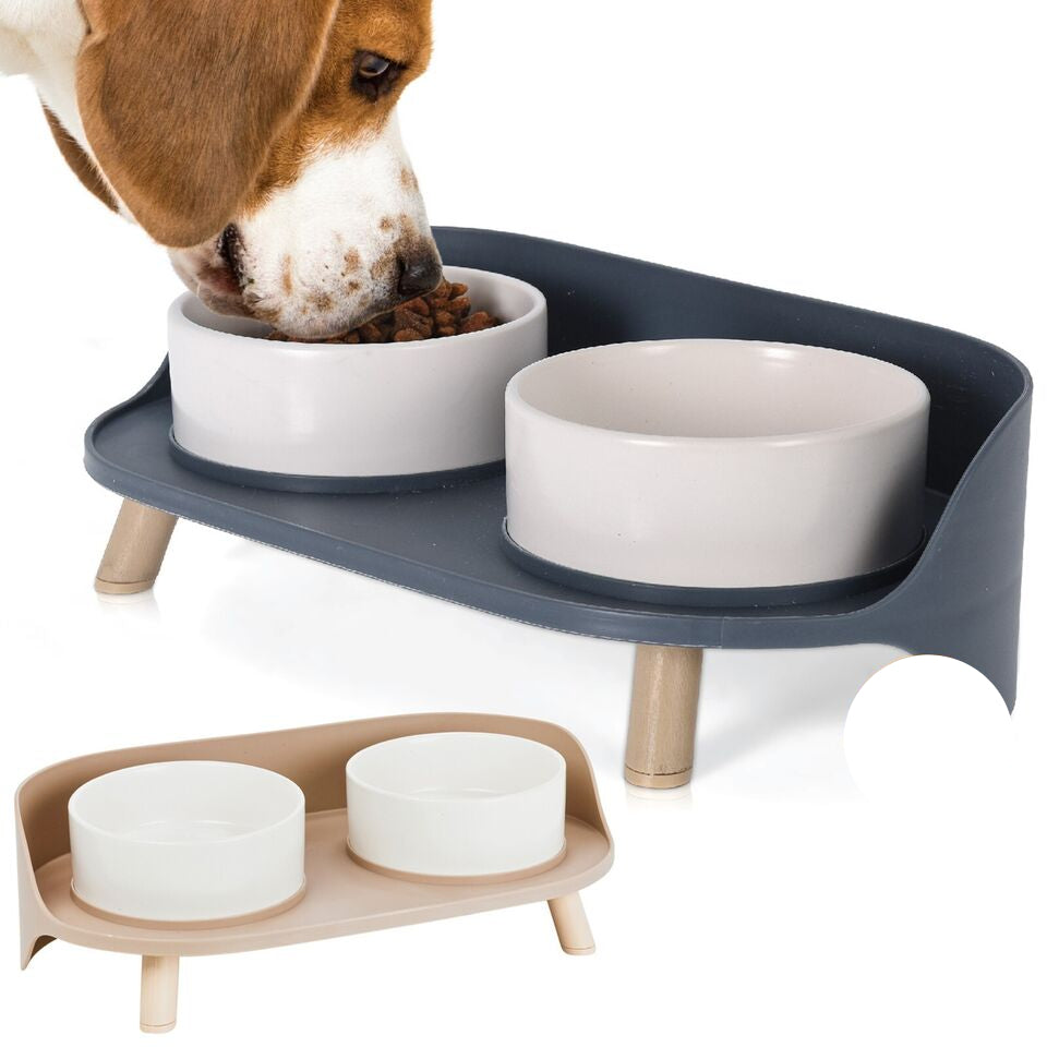 Verhoogde Voerbak voor Grote Honden met Antislip Bodem - Velinix