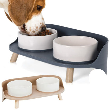 Verhoogde Voerbak voor Grote Honden met Antislip Bodem - Velinix