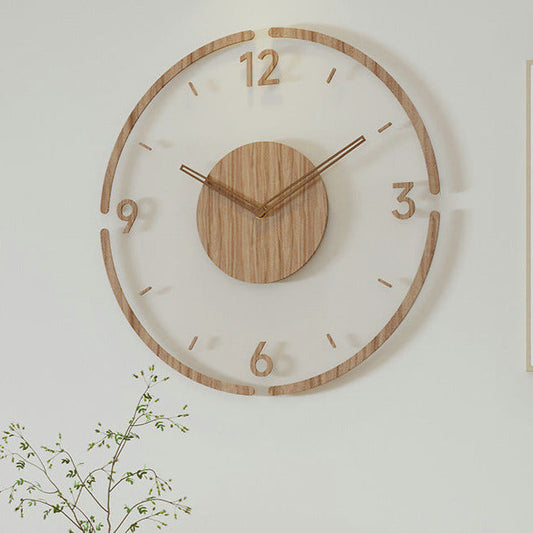 Houten Wandklok Scandinavisch Design WoodWave - Velinix