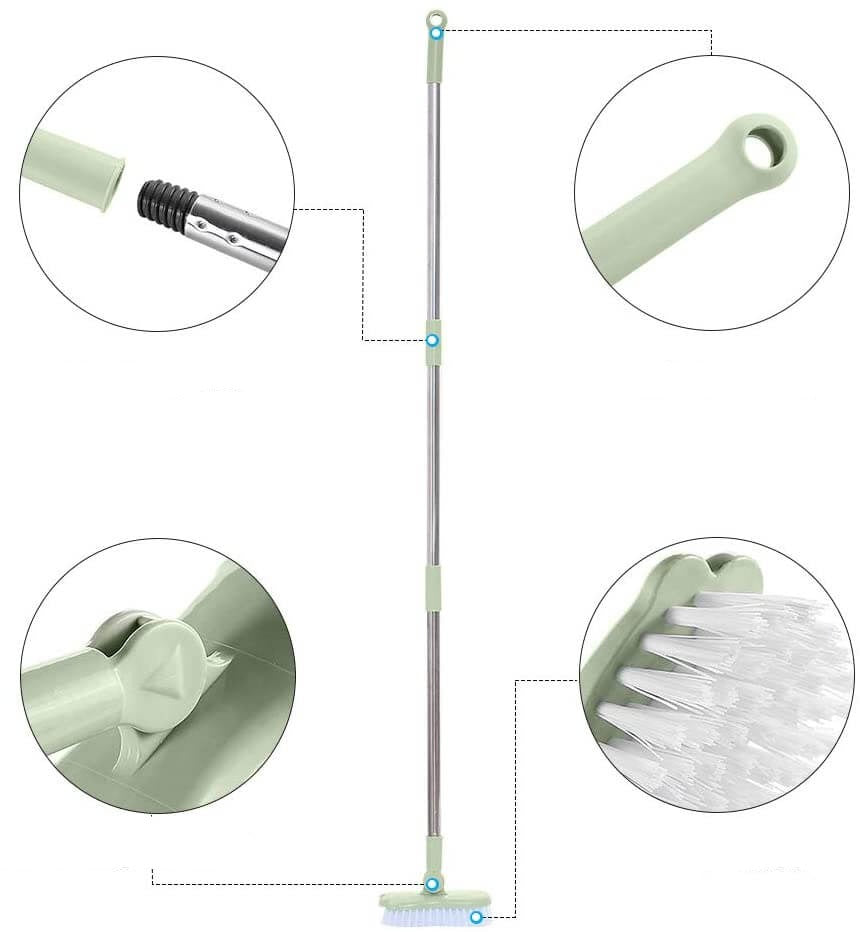 Flexibele Telescopische Borstel voor Badkamer en Terras Schoonmaken