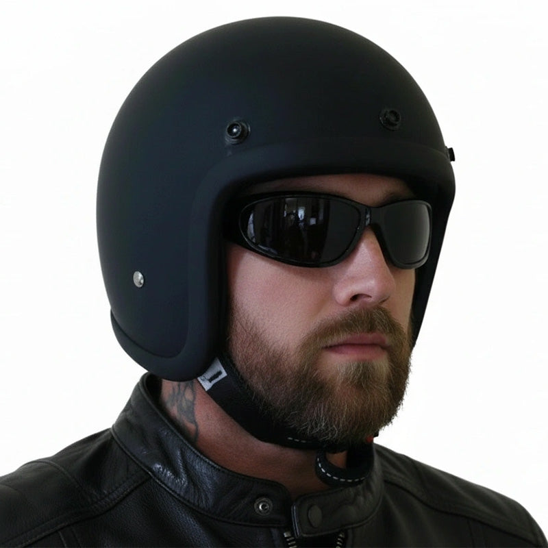 Vintage Motorhelm Laag Profiel DOT-gecertificeerd Glasvezel