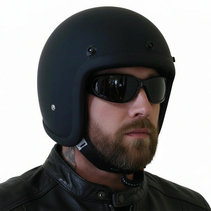 Vintage Motorhelm Laag Profiel DOT-gecertificeerd Glasvezel