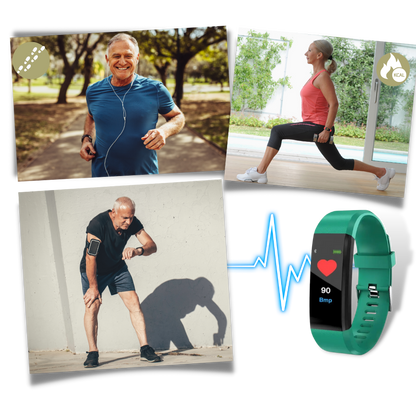 Senioren Smartwatch met Hartslag en Bloeddruk Meter