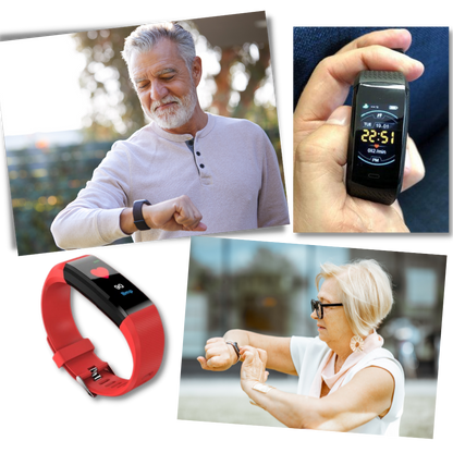 Senioren Smartwatch met Hartslag en Bloeddruk Meter