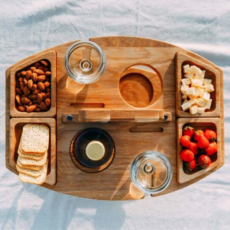 Houten Picknicktafel Draagbaar Klein 36x31x26cm