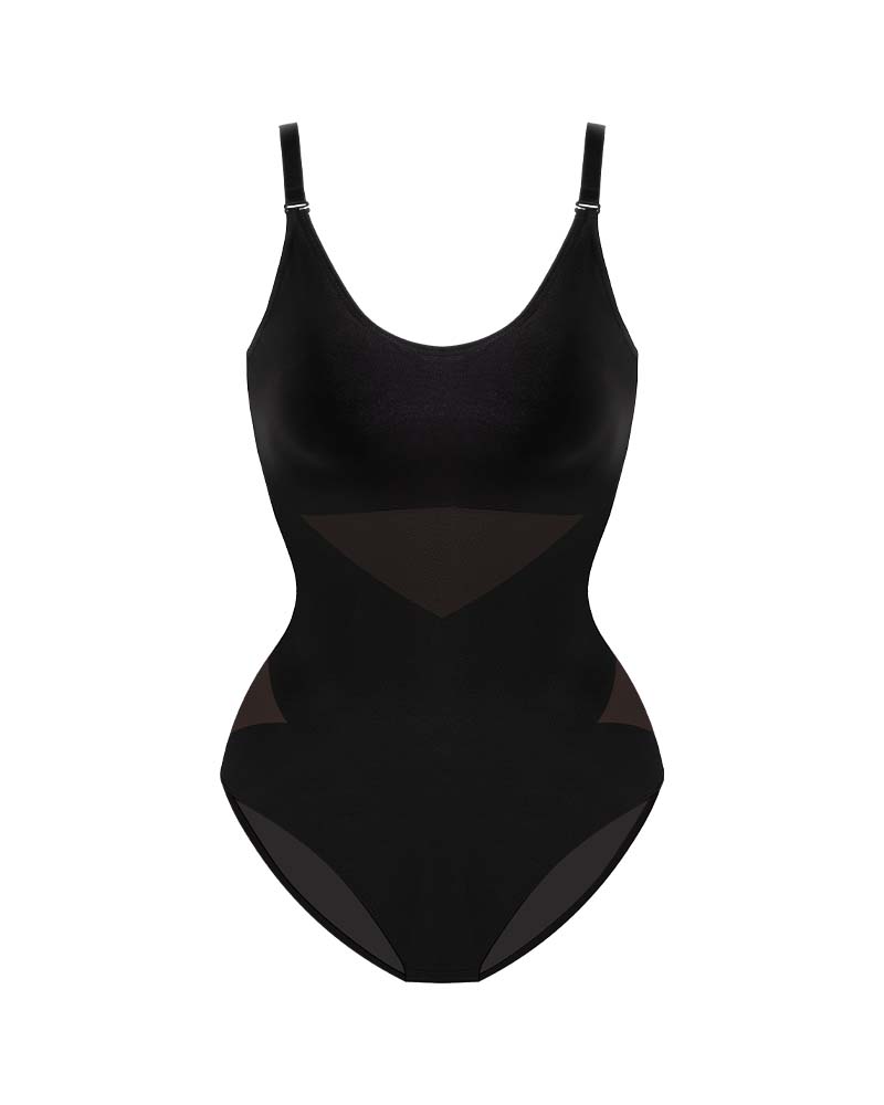 Mesh Bodysuit Criss-Cross Design voor Vrouwelijk Silhouet