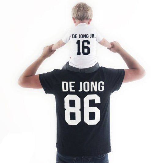 Papashirt Gepersonaliseerd Vader en Zoon Kleding - Velinix