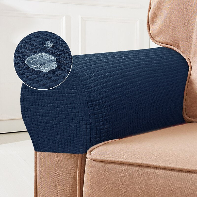 Stoelhoezen Stretch Bordeaux - Spandex Fauteuilhoezen Set van 2