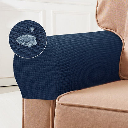Stoelhoezen Stretch Bordeaux - Spandex Fauteuilhoezen Set van 2