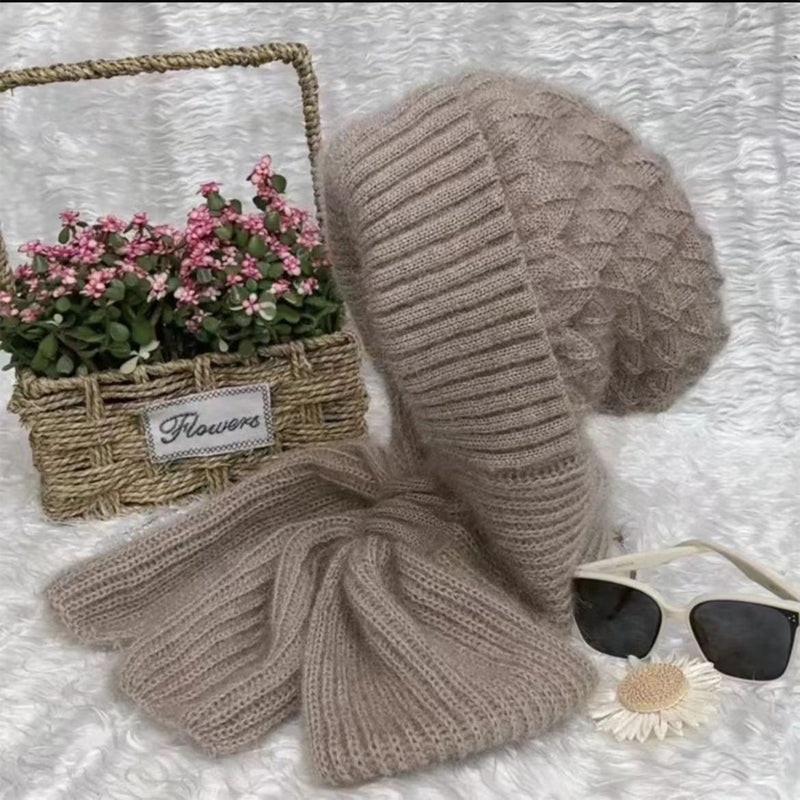 Dames Sjaal Muts 2-in-1 Set Warm en Stijlvol