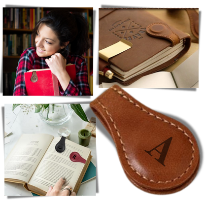 Leren Boekenlegger Gepersonaliseerd Magnetisch Design - Velinix