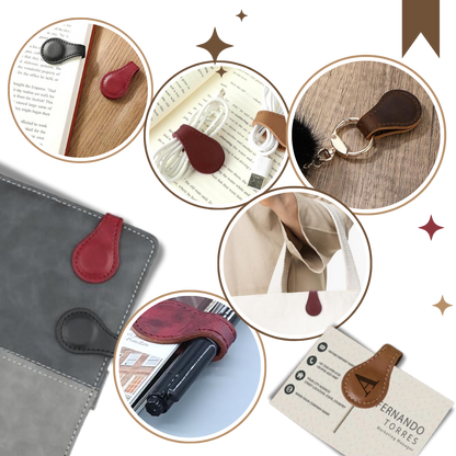 Leren Boekenlegger Gepersonaliseerd Magnetisch Design