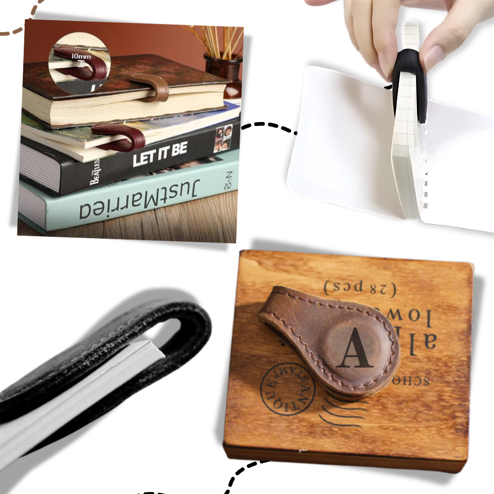 Leren Boekenlegger Gepersonaliseerd Magnetisch Design