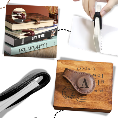 Leren Boekenlegger Gepersonaliseerd Magnetisch Design
