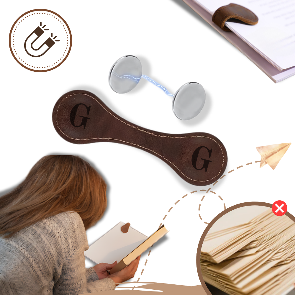 Leren Boekenlegger Gepersonaliseerd Magnetisch Design
