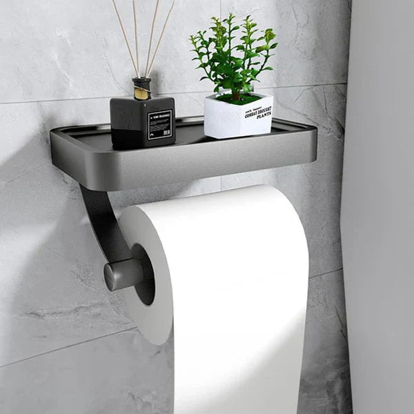 Toiletrolhouder Roestvrij Staal met Plankje voor Badkamer