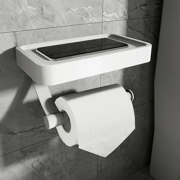 Toiletrolhouder Roestvrij Staal met Plankje voor Badkamer