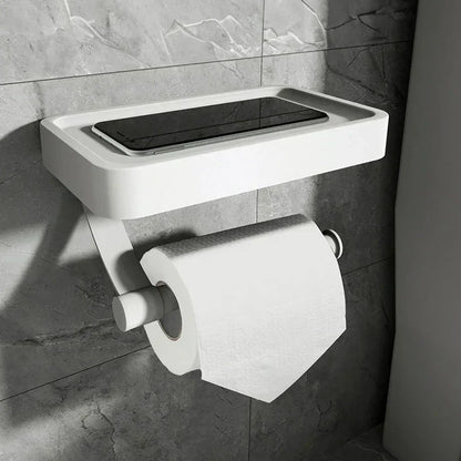 Toiletrolhouder Roestvrij Staal met Plankje voor Badkamer