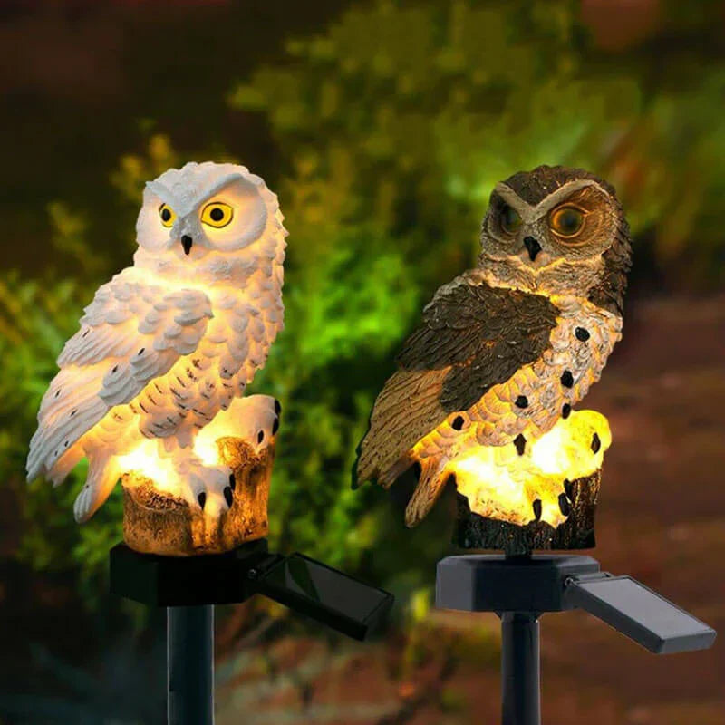 Uilen Tuinlamp Zonne-Energie Sfeervol LED Licht - Velinix