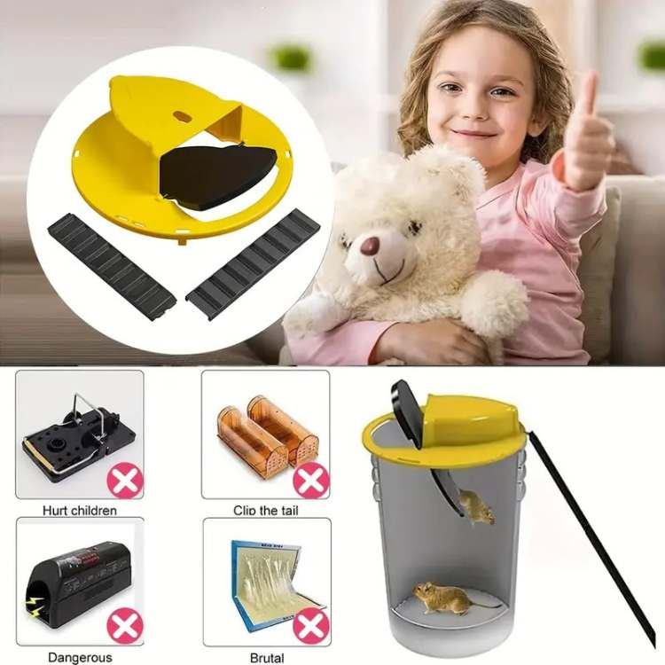 Muisval Met Automatische Kantelfunctie, Veilig Voor Kinderen En Huisdieren
