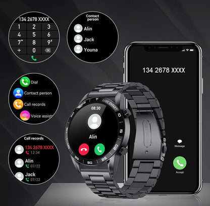 Mannen Smartwatch met Multisport Modus en Gezondheidsmonitoring