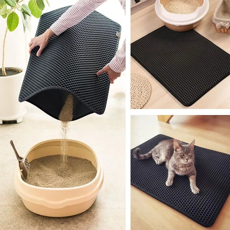 Kattenbak Mat Schoon en Droog Dubbel Laag Opvangmat