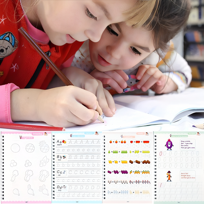 Kleurboek Set voor Kinderen met 4 Boeken en Stiften
