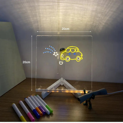 LED Tekenbord met Nachtlampje voor Kinderen Uitwisbaar