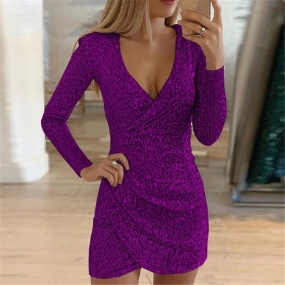 Feestelijke Partyjurk Glitter Elegant Kort Model