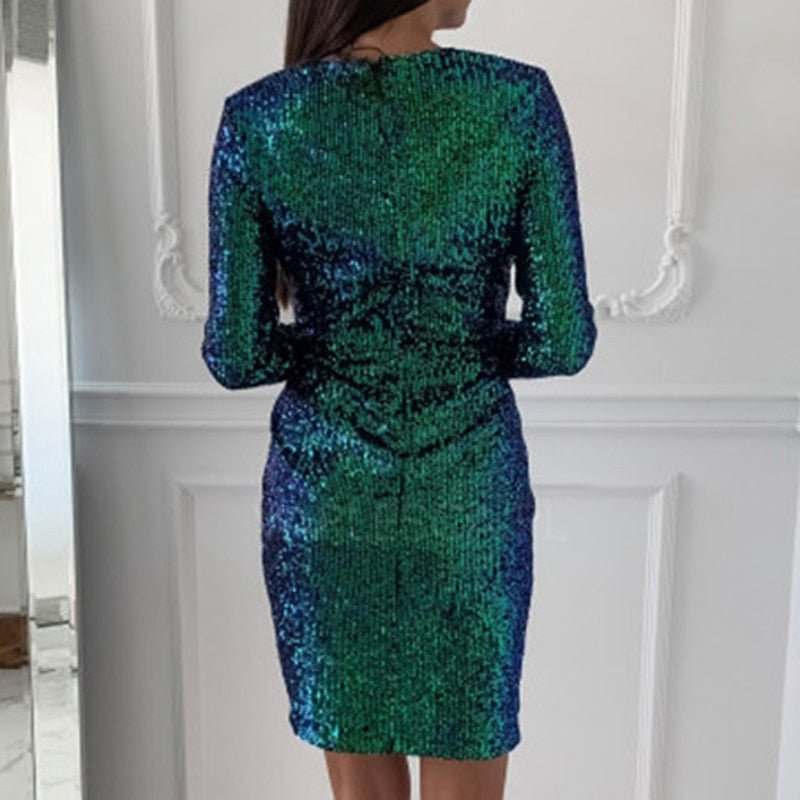 Feestelijke Partyjurk Glitter Elegant Kort Model