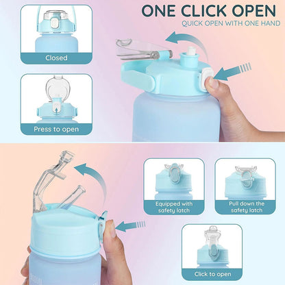 Waterfles met Maatverdeling en Motivatie Opschrift