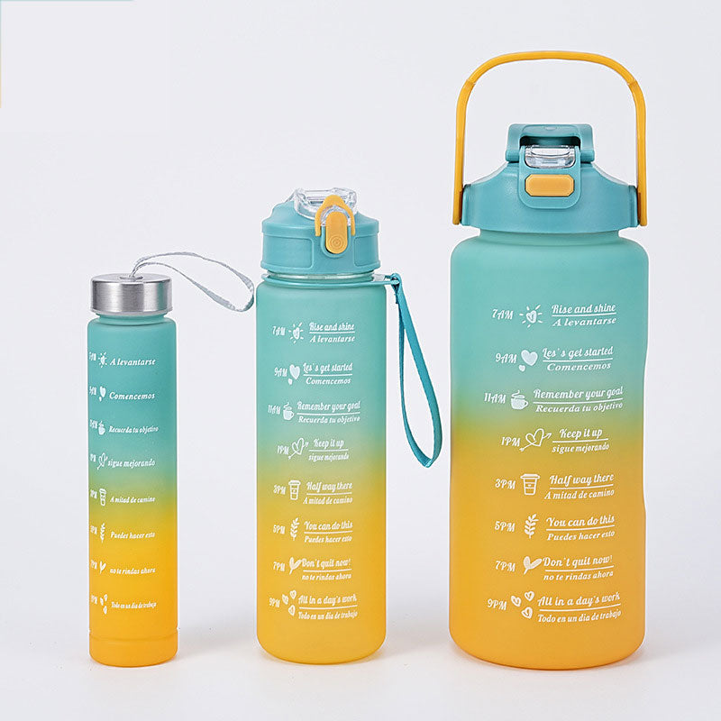 Waterfles met Maatverdeling en Motivatie Opschrift