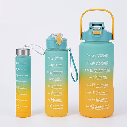 Waterfles met Maatverdeling en Motivatie Opschrift