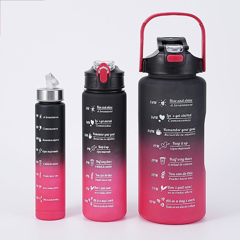 Waterfles met Maatverdeling en Motivatie Opschrift