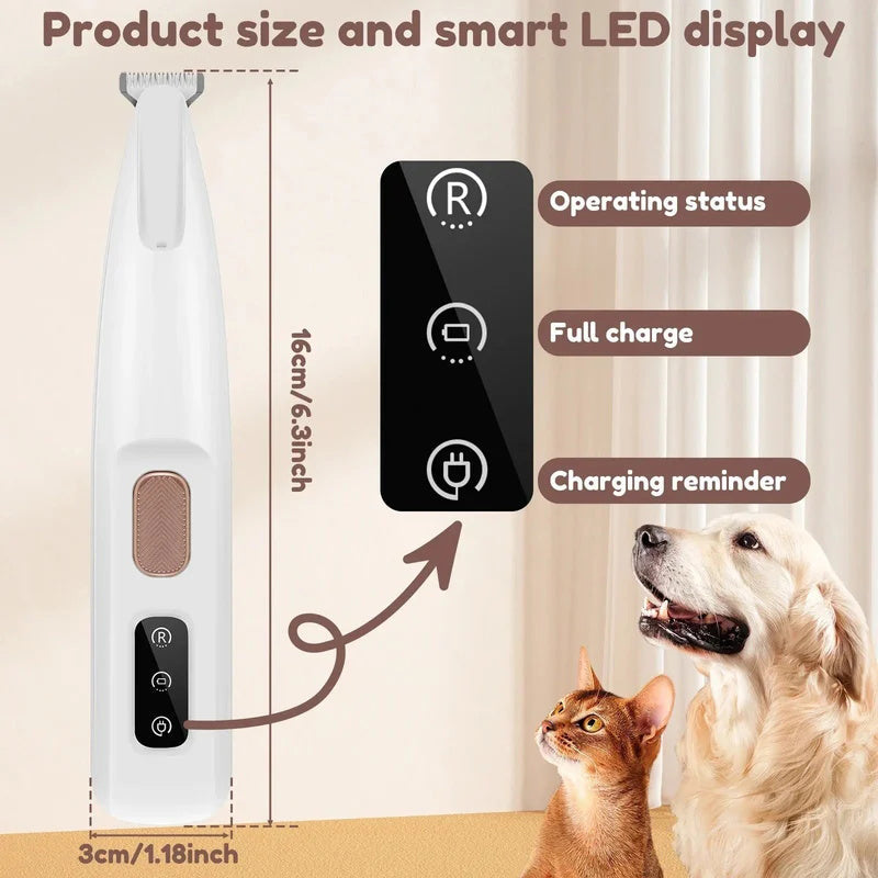 Waterdichte Hondentondeuse met LED-lamp voor Dierenhaar Knippen