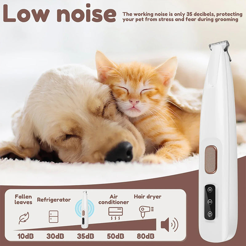 Waterdichte Hondentondeuse met LED-lamp voor Dierenhaar Knippen