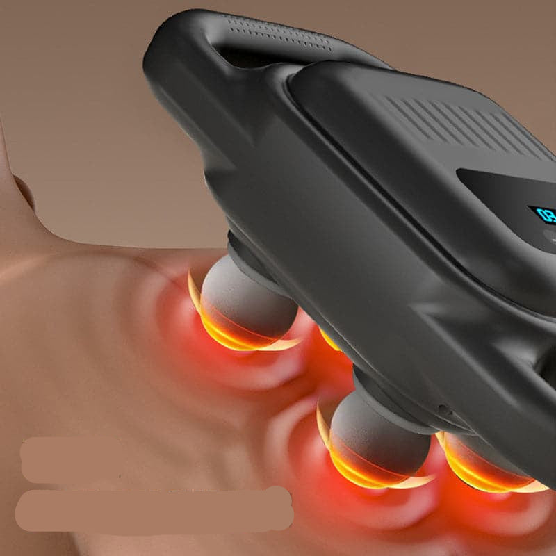 Massageapparaat Fascial Gun 4-Koppig voor Spierherstel en Ontspanning