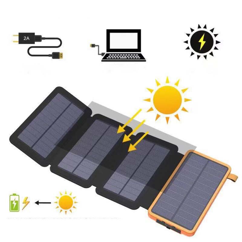 Opvouwbare Zonnebank Waterdicht en Draagbaar met USB