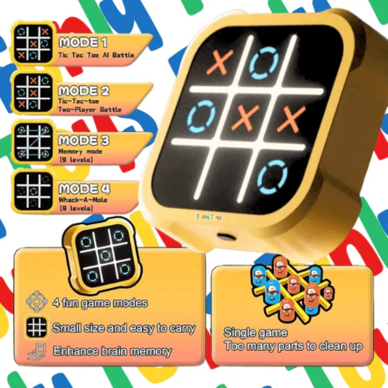 Tic-Tac-Toe Puzzelset Luxe Houten Spelbord voor Volwassenen